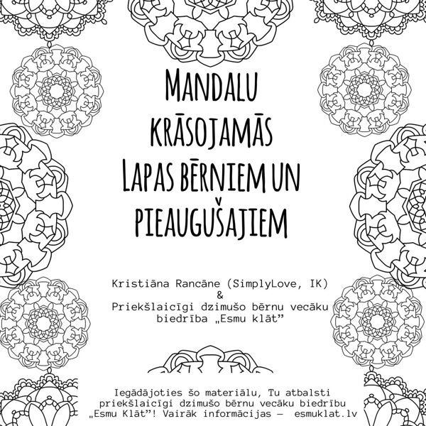 Mandalu krāsojamās lapas - Simply Love #2